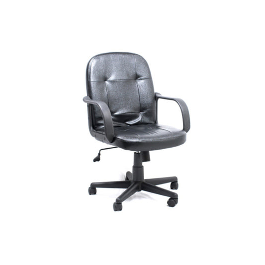 Xtech Office Chair Executive Lumbar Support Armrests Tilt 14° Adjustable Height Wheels - Black