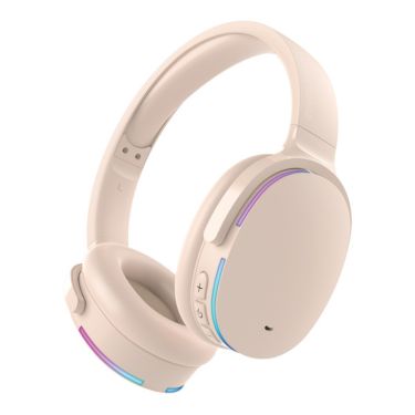 HyperGear Audio Essentials Duo - Bone - 2 Pack Gift Set Bluetooth Headphone & Speaker - HD Sound Vibrant LED Lights Speaker with Carry Strap Foldable & Portable Headphones