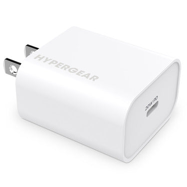 HYPERGEAR WALL CHARGER 1 PORT USB-C 20W PD MAGSAFE COMPATIBLE FAST CHARGE – WHITE - GekkoTech