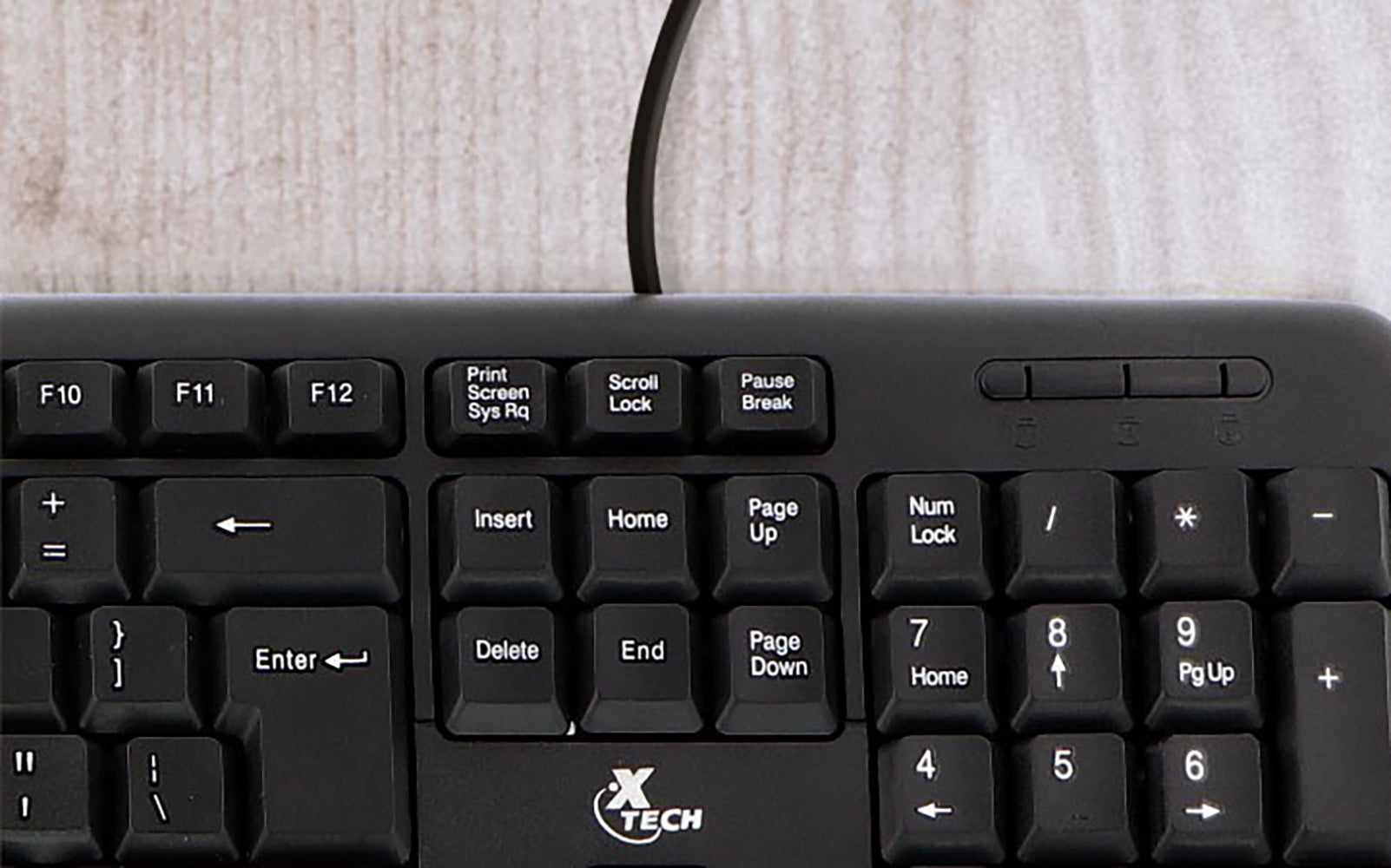 Xtech Keyboard Wired USB 104 Keys Black Win & Mac - Black - GekkoTech