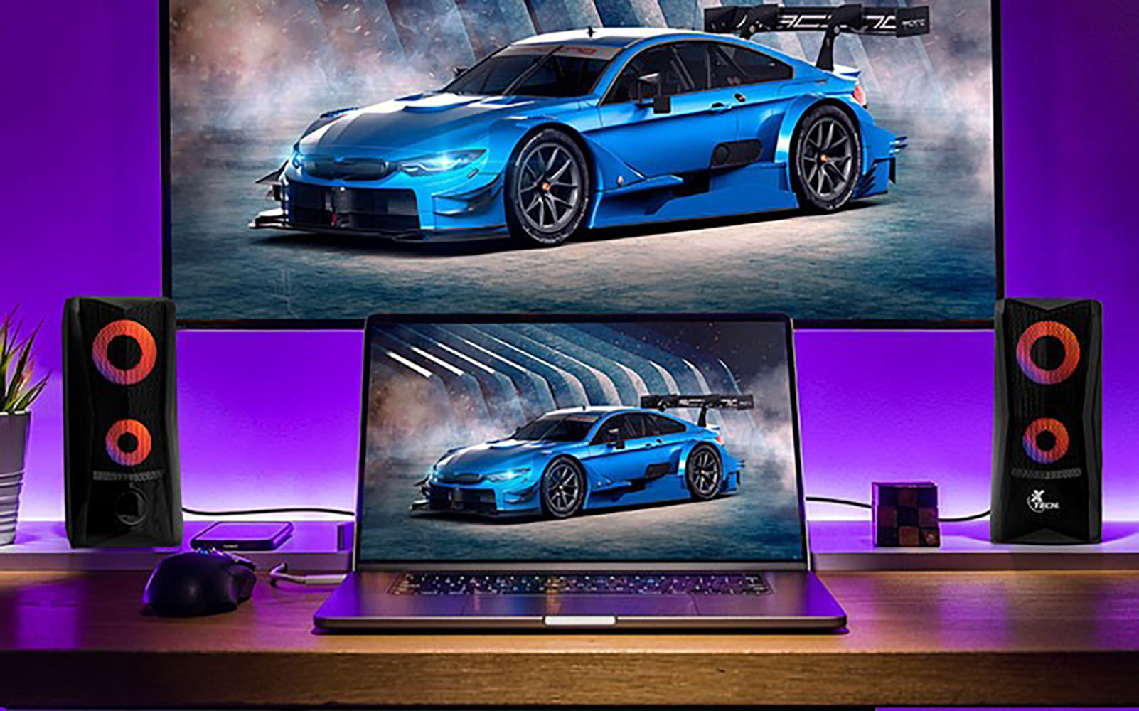 XTECH COMPUTER GAMING SPEAKERS INCENDO 2.0 STEREO 4W USB MULTIMEDIA WITH LED LIGHTS, INCLUDES 3.5MM CABLE FOR AUX INPUT - GekkoTech