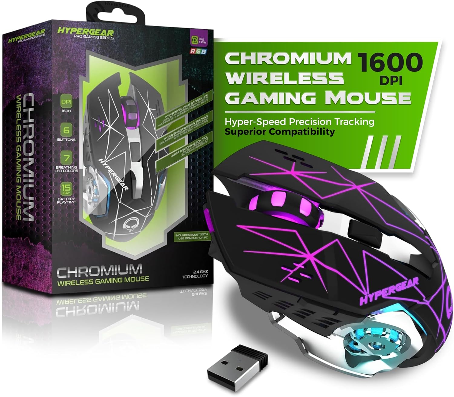 HyperGear Chromium Wireless Gaming Mouse - GekkoTech