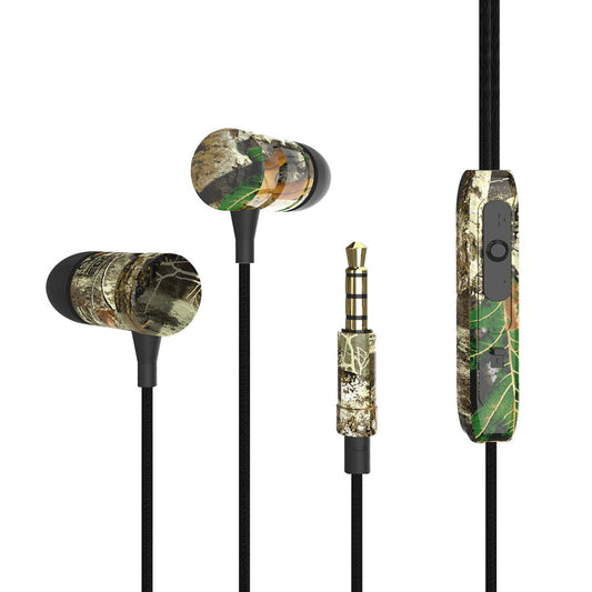 REALTREE EDGE EARBUDS WITH IN-LINE MIC CAMO 3.5MM GOLD PLATED TIP - GekkoTech