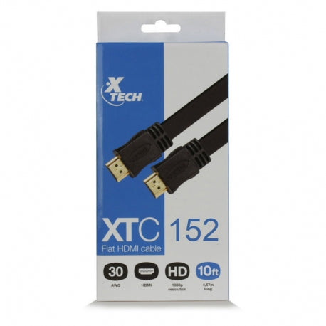 XTECH HDMI CABLE MALE TO MALE GOLD PLATED – 10FT – BLACK - GekkoTech