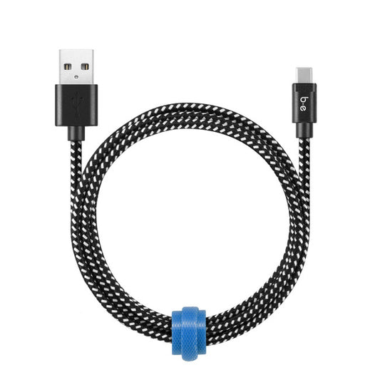 Braided Charge/Sync USB-C Cable 4ft Zebra - GekkoTech