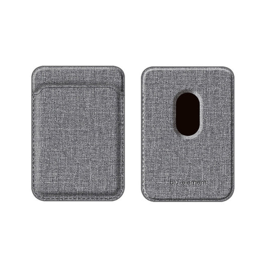 MagSafe Compatible Fabric Card Holder Wallet Gray - GekkoTech